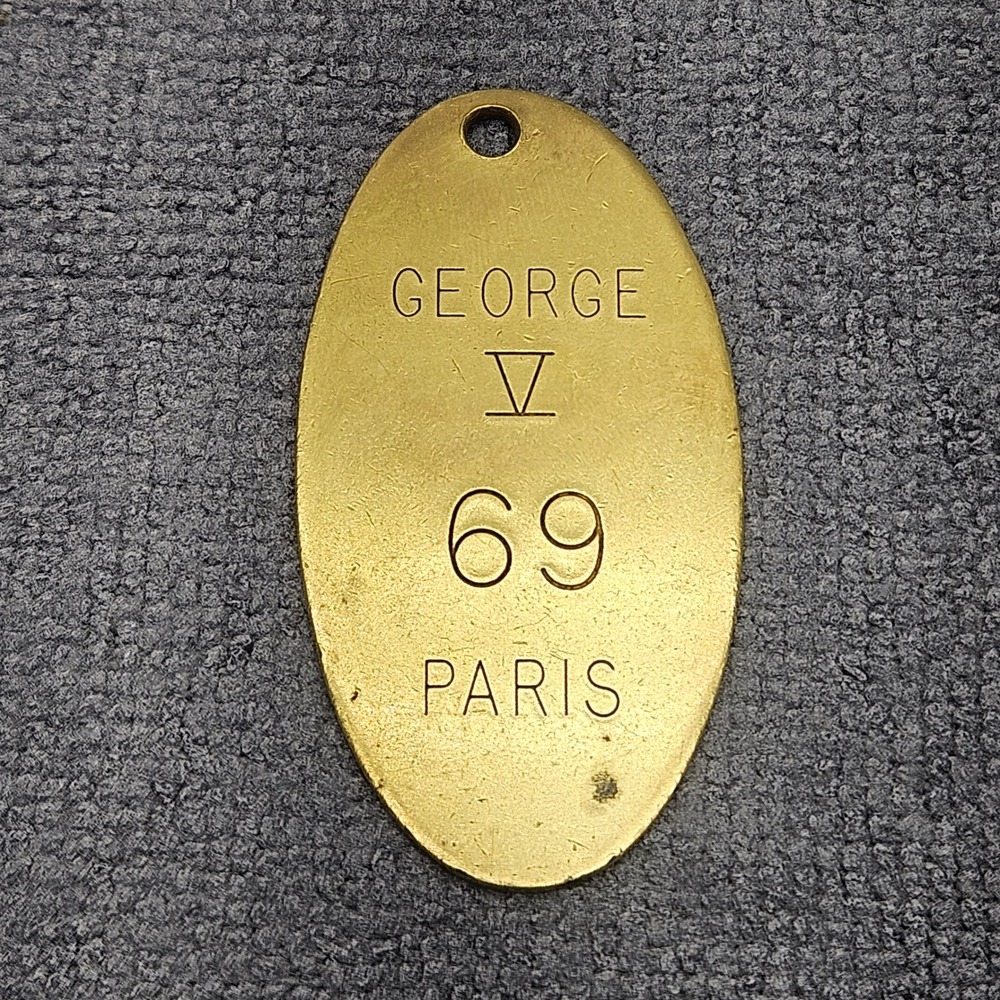 Vintage George V Paris 69 Hotel Key Fob Lowell Sigmund Paris France Four Seasons